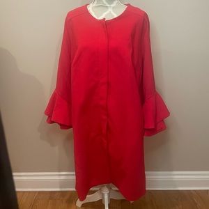 Red Long Dress Coat